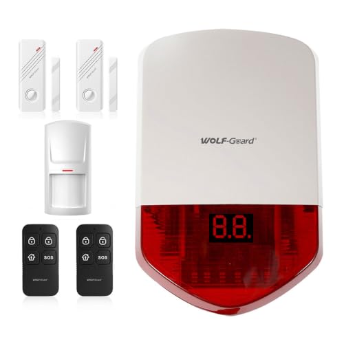 Wolf Guard LB-01A 110 dB Standalone-Sirene, Basis-Sicherheits-Alarmanlage für...