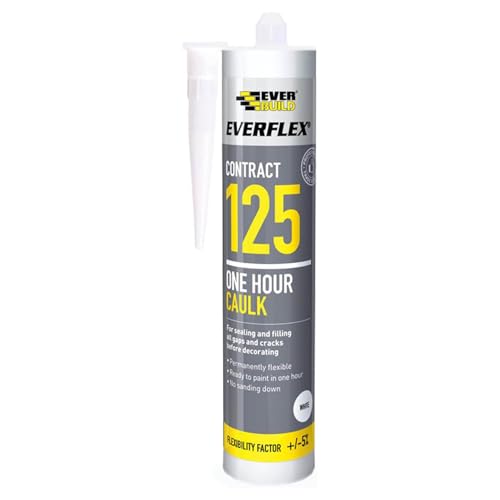 Everbuild 125C4 Everflex 125 One Hour Caulk, White, 380 ml