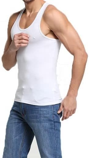 Men's Cotton Undershirts Tank Tops Sleeveless Plain Summer Vest Athletic wear, Easy Fit Sizes S to 5XL Single Pack3