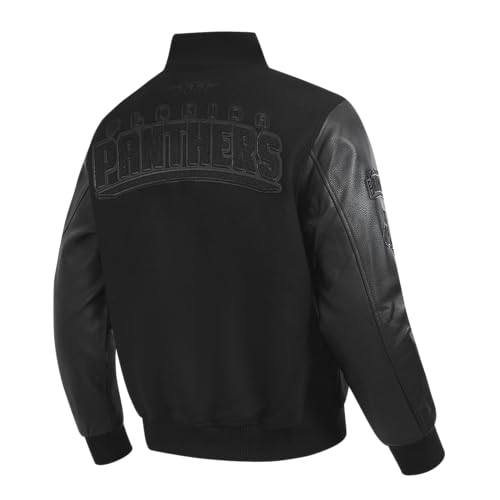 Mens NHL Classic Triple Black Varsity Jacket4