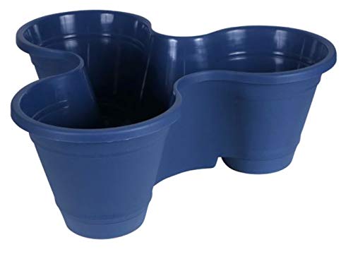 Steelpangal - 3 Tier Adobe Clay Color Stackable Vertical Plastic Planter Mini Garden Herb Planter Indoor/Outdoor Use... (Blue)