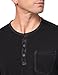 John Varvatos Men's Rex Henley, Black