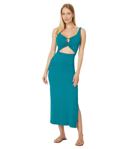 Image of L*Space Camille Dress for Women, Fitted Ribbed Maxi, Ankle Length, Sleeveless Scoop Neck, Side Slit & Waist Cutouts
