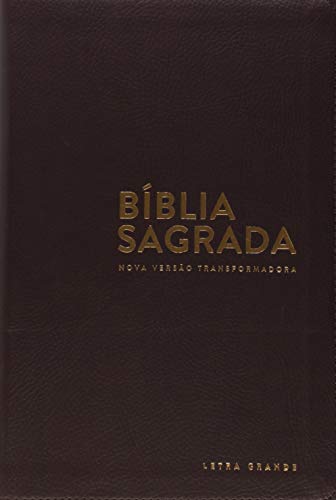 Bíblia nvt letra grande – luxo (marrom): marrom