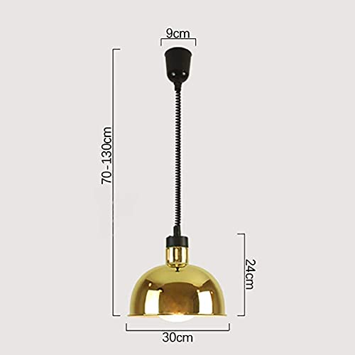Lustre chauffant pour aliments en finition or design rétractable haut de gamme pour buffet