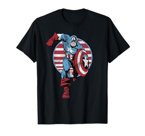 Marvel Captain America Charge Graphic Camiseta Camiseta