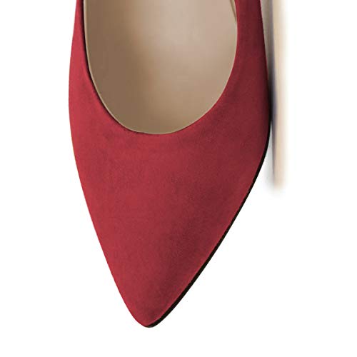 YDN Women Adorable Wide Strappy Buckled Mary Janes Kitten Low Heels Pumps Trendy Closed Pointed Toe Slip On Dress Shoes4