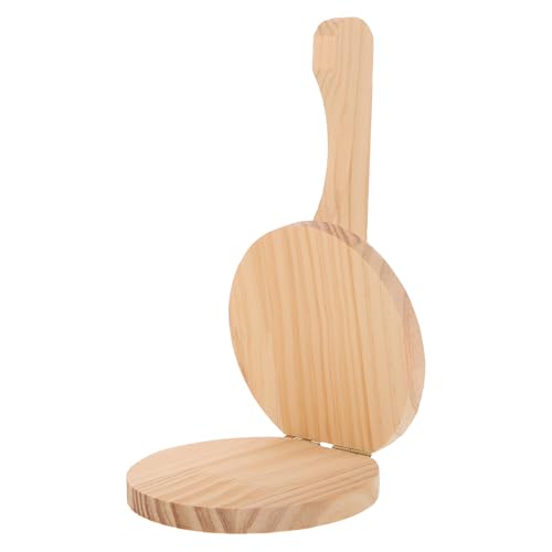 VOSAREA Wood Dumpling Presser Kitchen Dumpling Press Tool Wonton Skin Press Maker Dumpling Maker Machine for Ravioli Pancakes Pizza Manual Corn Tortillas Sugar Pancakes Wrapper (8.25X4.91X2.36 Inch)