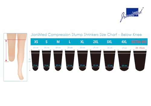 JianiMed Prosthetic Stump Shrinkers – Below Knee, 40cm, Compression, Amputee Socks, 20-30, Daily use, Taiwan Excellence