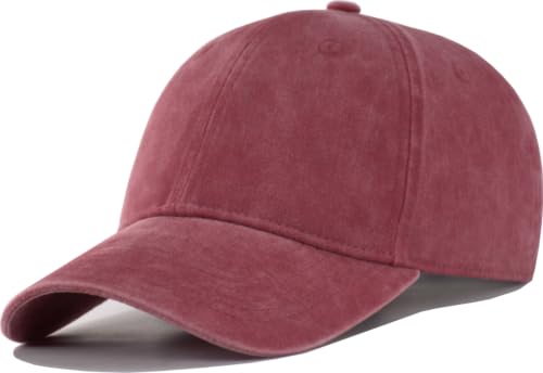 Image of TSSGBL Vintage Cotton Washed Baseball Cap S to XXL Unstructured Low Profile Adjustable Distressed Dad Hat for Men Women