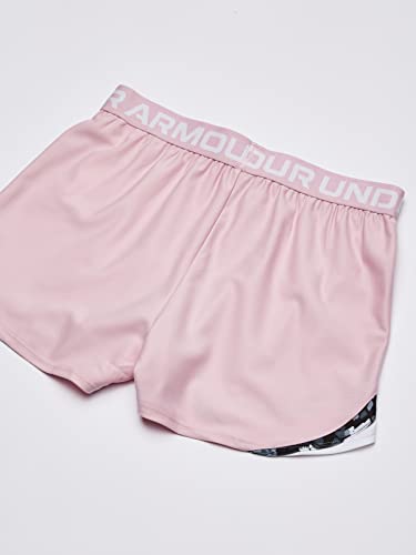 Under Armour Girl's Play Up Tricolor Shorts (Big Kids) Prime Pink/White SM (8 Big Kid)4