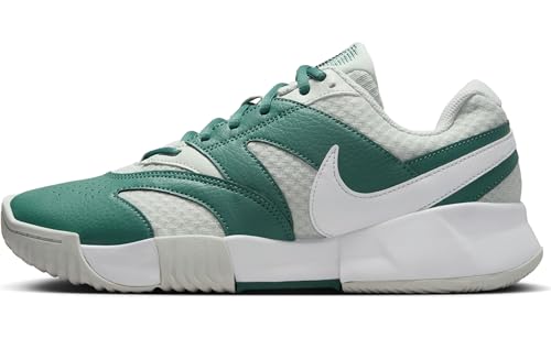 Nike Mujer Court Lite 4 Cly, Zapatos de Tenis, Light Silver White Bicoastal Black, 37.5 EU