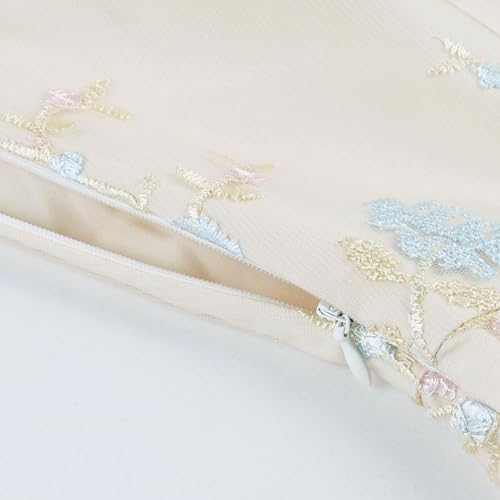 Image of ODIZLI Women's 1950s Retro Vintage Dress Sleeveless Spaghetti Strap Embroidered Floral Dress