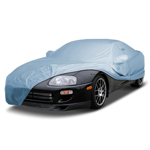 Image of iCarCover Premium Car Cover for 1993-1998 Toyota Supra with Rear Spoiler Heavy Duty Waterproof All-Weather Automobiles Custom Fit Indoor Outdoor UV Snow Protection Covers with Straps and Bag