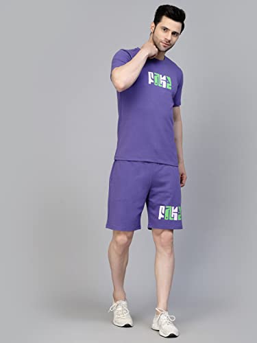 Image of Rigo Cotton Blend Waffle Knit Self Textured Co-Ord Set For Men's|Night Suit Set|Lounge-Wear Pajama Set|Night Wear, Beach Wear, Vacation Wear