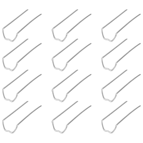100 Pieces 2in Silver Floral Pins Greening pins U-Shaped Fern Plant Pin for Straw Wreaths Bouquets Fern Moss and DIY Craft Projects.
