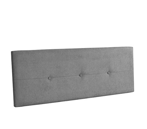 DHOME Cabecero de Polipiel o Tela AQUALINE Pro cabeceros Cabezal tapizado Cama Lujo (Tela Gris, 145cm (Camas 120/135/140))