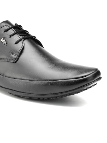 Image of Lee Cooper LC9255B3R Men's Leather Derby Formal Shoes | Lightweight, Comfortable & Stylish Lace-Ups for Office, Business 44EU 10UK