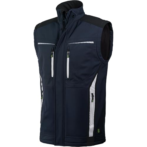 Leibwächter Flex-Line Softshell Bodywarmer Arbeitsweste Herren marine-schwarz Gr. L, Funktionsweste für Handwerk & Industrie, Weste mit wärmender Isolierung, wetterfeste Arbeitsbekleidung