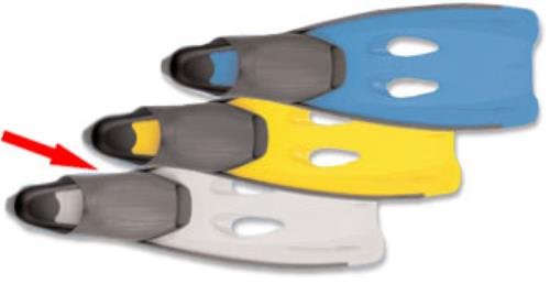 Osprey Dive Fins size 36 - 37 3 - 4 grigio (sport