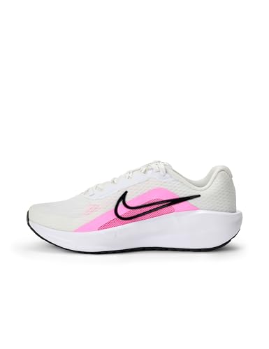 Nike Women's Downshifter 13 Road Running Shoes, White/Pink Spell-Black, 9
