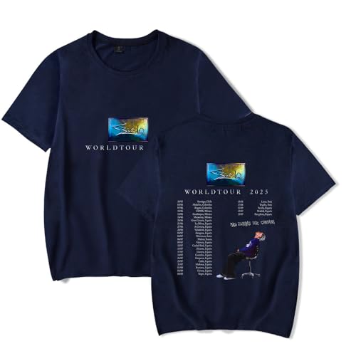 Merch Trueno Eub Deluxe World Tour 2025 da maggio a settembre manica corta unisex classico, Marina Militare, XL Merch Trueno Eub Deluxe World Tour 2025 da maggio a settembre manica corta unisex classico, Marina Militare, XL