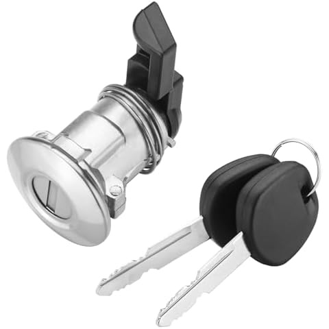 Bularie Fuel Door Lock Cylinder Compatible with Toyota Tacoma 1995-2004 Tundra 2000-2003 - Fuel Filler Lid Cylinder Lock with 2 Keys, Replaces 69058-35140 69058-29016 69058-26030 69058-34020 Cover