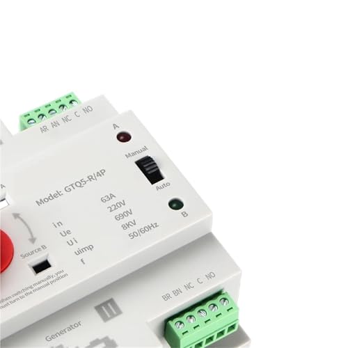 Mini ATS commutateur de transfert automatique double alimentation rail DIN pour réseau urbain