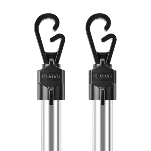2.4 M Stainless Steel Washing Line Prop Adjustable Clothes Props for Washing Line Outside Heavy Duty Clothes Line Prop Home Garden Washing Poles for Laundry Support Pack of 2