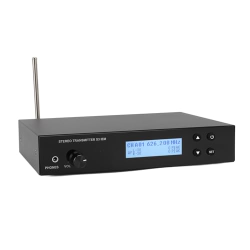 Sistema inalámbrico Zopsc transmisor y receptor para escenario IEM, banda 36MHz, 1440 frecuencias, alcance 100m con pantalla LCD TFT color para estudio y banda en vivo