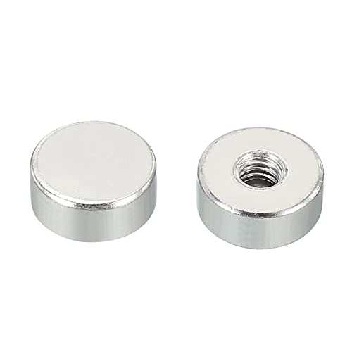 PATIKIL M4 10Pack Hutmutter Zylindermutter Schraube Huteinsatz Schraube Deckel Flach Innengewinde Hardware Steckverbinder Leuchtmittel Silberton