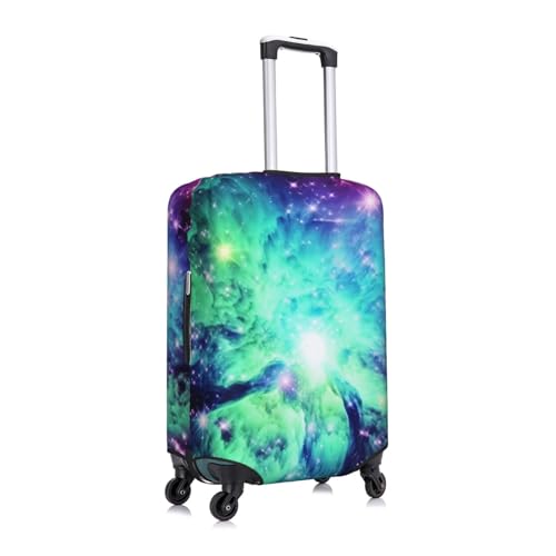 Green Blue Purple Galaxy Print Luggage Suitcase Covers Elastic Washable Luggage Protector Luggage Covers For Suitcase3