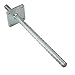 Produktbild Gartenwelt Riegelsberger Premium T-Pfostenträger aus Stahl galvanisch verzinkt Riffeldolle Ø30mm Dorn Ø25mm zum Einbetonieren für Pfosten 11-14 cm sehr stabile Ausführung