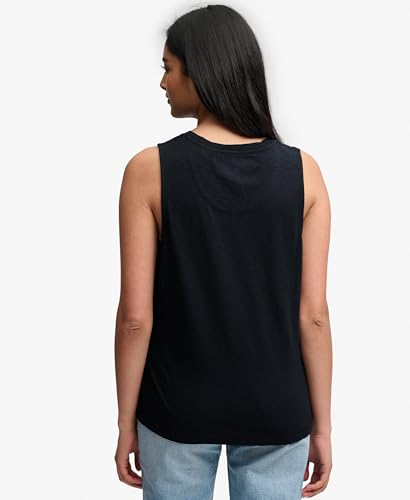 Superdry Scoop Neck Tank T-Shirt, Eclipse Navy, 46 Femmes