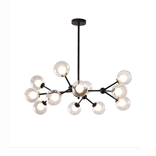 Luminaire Suspendu Réglable pour Plafond Bas ou Haut Éclairage Moderne Noir G9