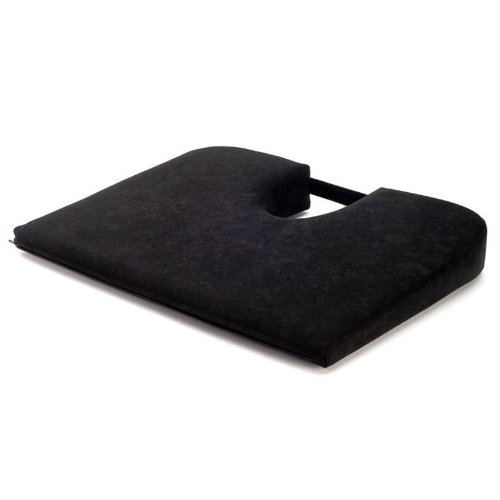 TUSH CUSH Home Office Orthopedic Large Computer Ergonomic Seat Cushion Original - Charcoal Velour Fabric