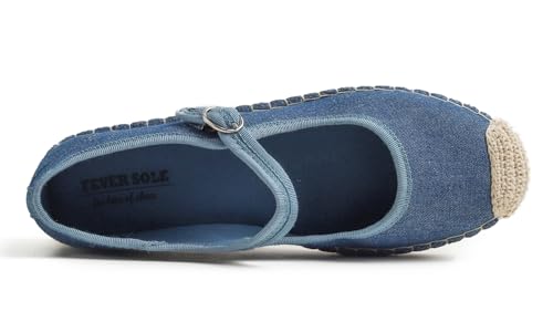 FEVERSOLE Close Toe Espadrilles Women's Comfort Breathable Ankle Strap Low Heel Wedge2