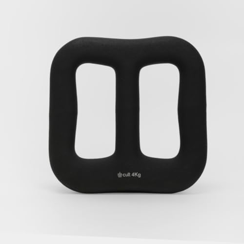 Cult Multiflex 4KG 3-in-1 Neoprene Coated Weight|Use as Kettlebell, Dumbbell & Weight Plate | Ideal for Full Body Workouts