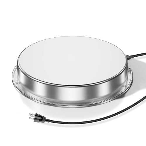 Tiflev Chicken Water Heater, Chicken Waterer Heated Base for Metal Poultry Founts, Chicken Drinker Heater for Winter (110 Watt 11in Grey)