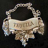 Lindsay Claire Embossed Pewter Liquor Bottle or Decanter Label Tequila