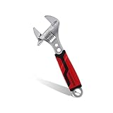 HOUSERAN モンキーレンチ 16cm スパナ 最大開口25mm 小型 万能レンチ 六角対応 メモリ付き CR-V鋼 滑り止めグリップ 軽量 工具 DIY 車整備 修理用