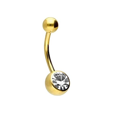 PIERCINGLINE Piercing Ombligo Titanio 1 CRISTAL Cover
