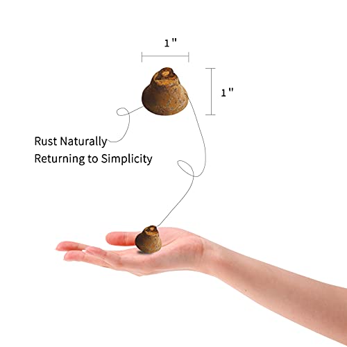 Country-Primitive-Craft-Mini-Jingle-Bells-Christmas-Bells-for-Crafting-WreathCraft-Bells-Holiday-Home-and-Christmas-DecorationBells-50-PiecesRusty-1-inch Country Primitive Craft Mini Jingle Bells Christmas Bells for Crafting WreathCraft Bells Holiday Home and Christmas DecorationBells 50 PiecesRusty 1 inch