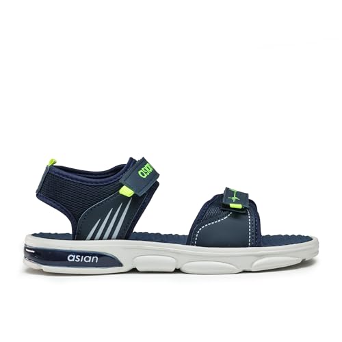 Image of ASIAN Mens Virat-02 Casual Sandals With Adjustable Velcro Closure For Easy Wear With Flexible Fitting And Trendy And Stylish Looks With Unique Sole Design | Ideal For Everyday Use For Boys