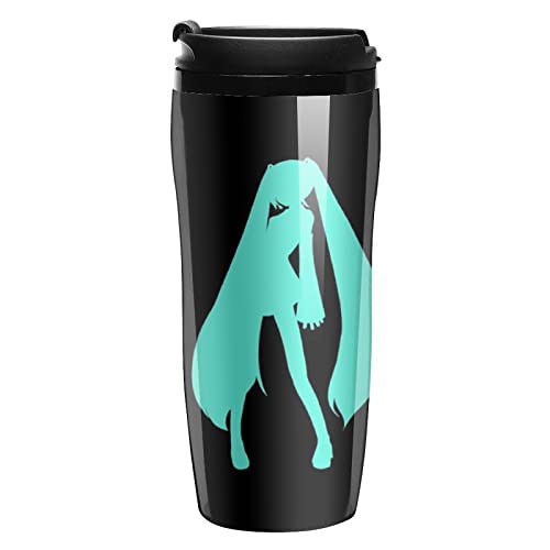 初音 ミク コーヒーカップ 保冷・保温真空断熱ダブルウォールサーモス水筒 軽量フタ付き漏れ防止直飲みマグボトル アウトドア 登山用スポーツボトル 車用コーヒーカップ父の日プレゼントギフト。 350ml