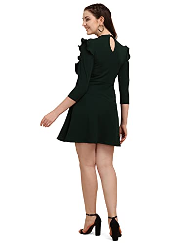Image of OOMPH! Women's Western & Fusion wear Lycra A-Line Knee-Long Dress md349