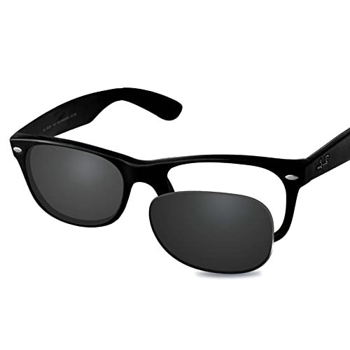 Image of 100% Precise-Fit Replacement Sunglass Lenses for RayBan Wayfarer RB2132 52mm - Polarized Advanced Black