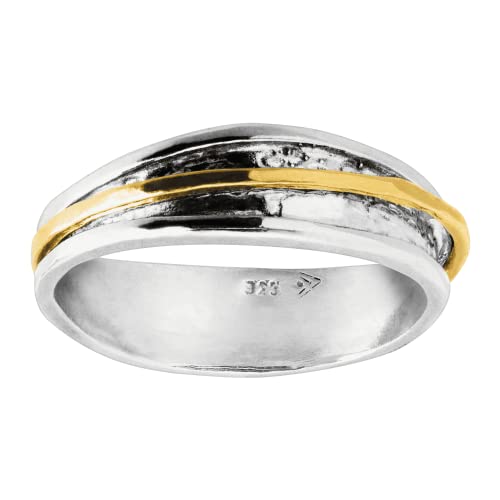 Silpada 'Float On' Ring In Sterling Silver With 14K Yellow Gold-Plating, Size 9, Size 9 #TOP11
