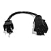 EV Charge Solutions NEMA 5-15P to 5-20R Adapter 13" Power Cord 15 to 20 Amp 14 AWG 120 Volt