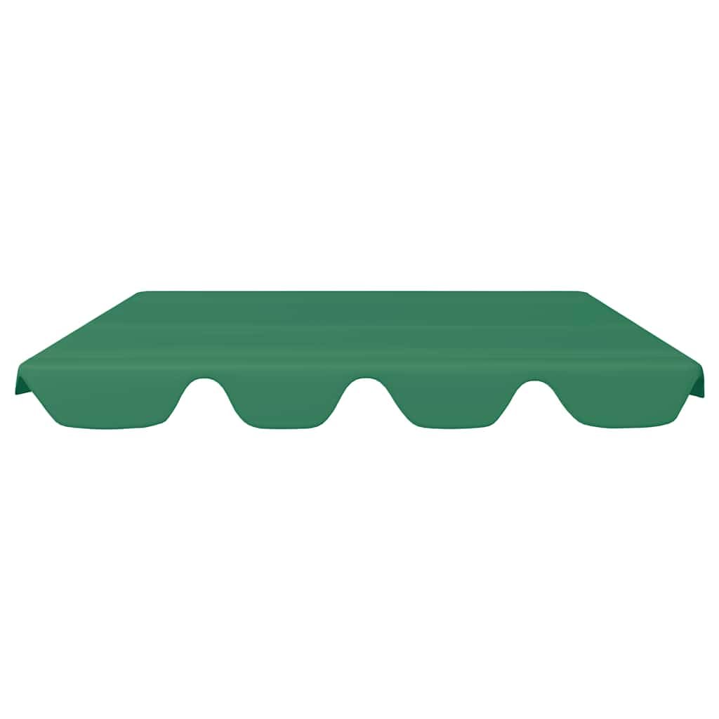 vidaXL Dosel de Repuesto Columpio de Jardín Mecedora Capota Reemplazo Cubierta Toldo Tapa Parasol Sombrilla Patio Verde 188/168x145/110 cm